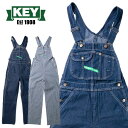 『KEY INDUSTRIES INC/ キー インダストリーズ インク』KEY273 KEY BIB OVERALL HI-BACK ZIP FLY / ビブオーバーオール ハイバック ジップフライ -全3色- アメカジ/ツールポケット/ビンテージ