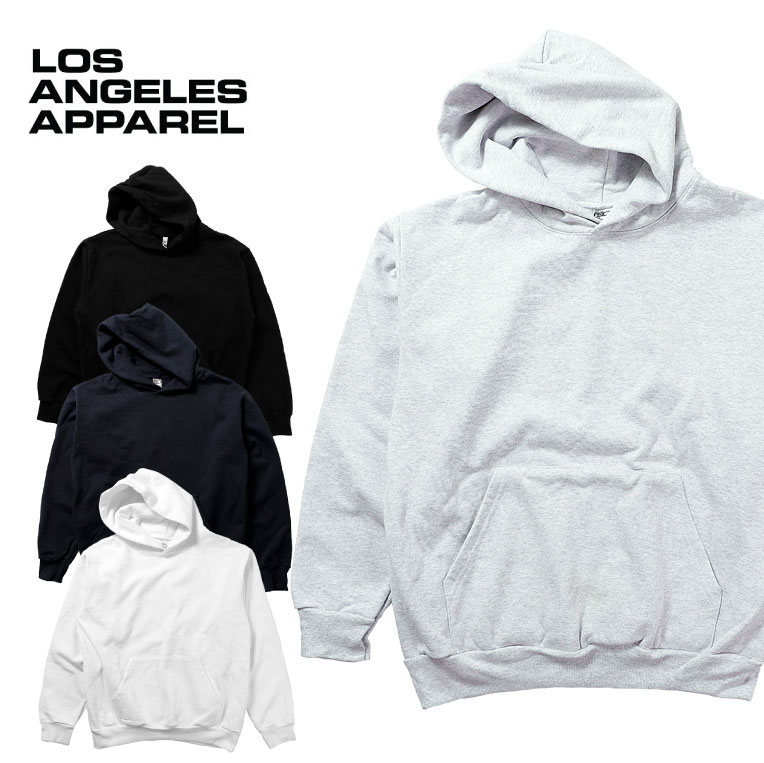 『LOS ANGELES APPAREL / ロサンゼルスアパレル』 L-HF09 Heavy Fleece Crew Hoded Pullover Sweatshirt / ヘビーフリース クルー フードプルオーバー スウェットシャツ -全4色- パーカー/ユニセックス/ビンテージ/フード/PARKA/HOOD L-HF09