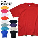 LOS ANGELES APPAREL / ロサンゼルスアパレル LAA1801GD Garment Dye Short Sleeve Crew Nek 6.5oz /ガーメントダイ 半袖クルーネック 6.5オンス -全13色- 半袖Tシャツ メンズ レディース ビンテージ アメリカ 大きいサイズ ゆったり 染め 無地 厚手 LAA1801GD