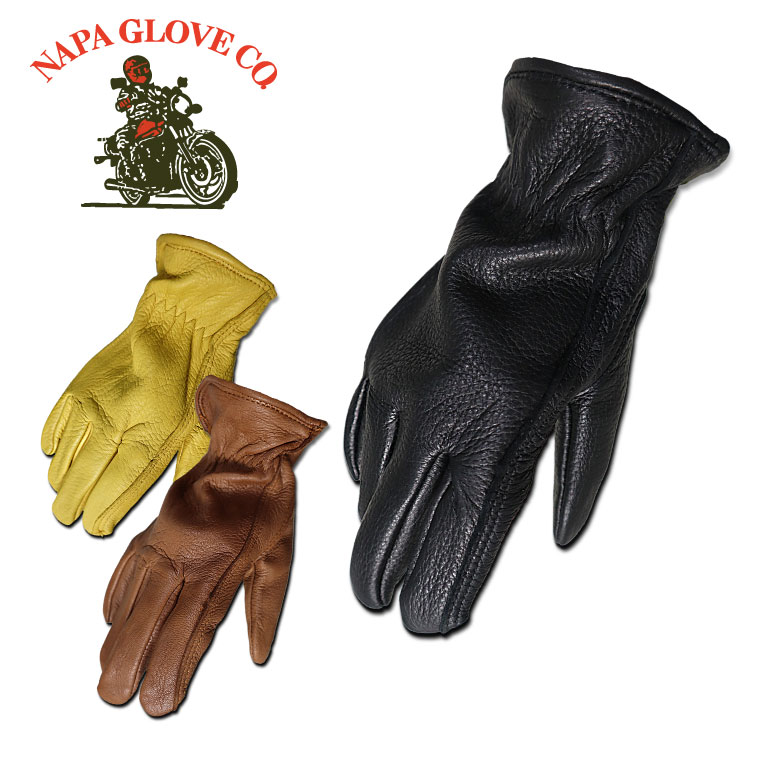 『NAPA GLOVE/ナパグローブ』nap001 DEERSKIN WORK/DRIVER　/ディアスキン　ワーク/ドライバー -全3色-/鹿/シンプル/バイク/タウンユー..