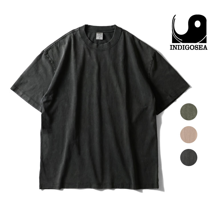 Rakuten - INDIGO SEA / インディゴシー INS268 FADING COLOR VINTAGE T-SHIRT / フェイディングカラーヴィンテージTシャツ -全3色- 半袖 ショートスリーブ 無地 アメカジ ヴィンテージ ガーメントダイ加工 [INS268]