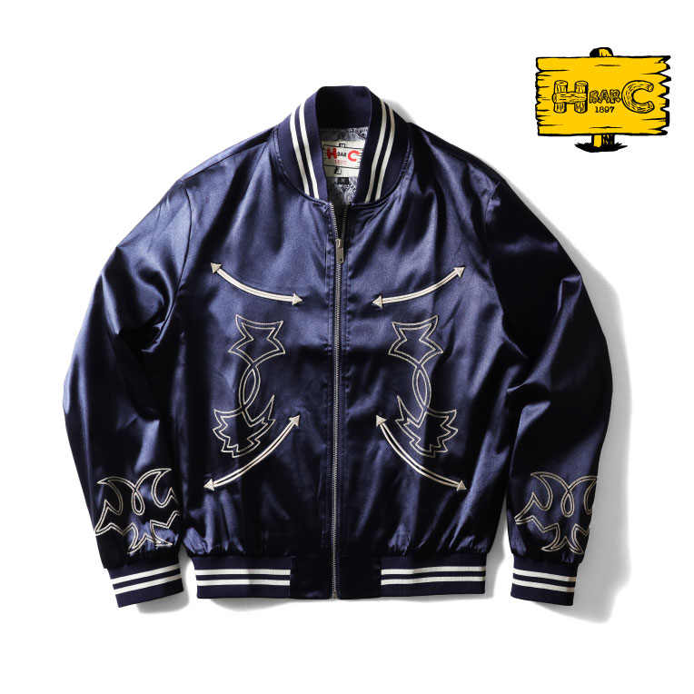 Rakuten - H BAR C / エイチバーシー MJP033 ODESSA MEN'S TOURJACKET / オデッサメンズツアージャケット -全1色- メンズ アメカジ ウエスタン ロカビリー ヴィンテージ ブルゾン 刺繍 サテン [MJP033]