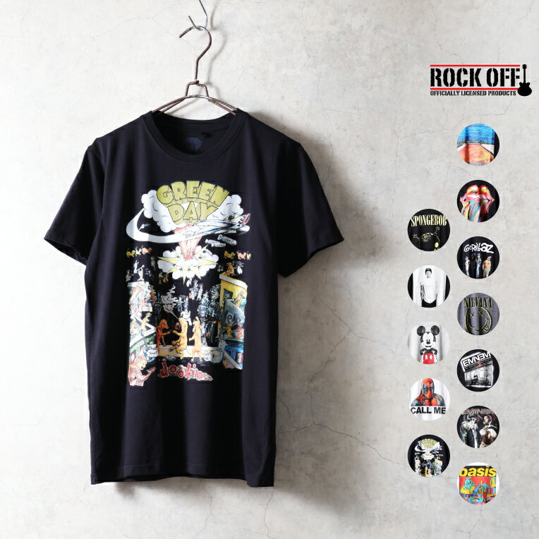 ROCK OFF / ロックオフ ROCKOFF253 World Famous Person Graphic TEE / 半袖プリントTシャツ -全12色- メンズ 半袖Tシャツ プリント アーティスト キャラクター [ROCKOFF253]