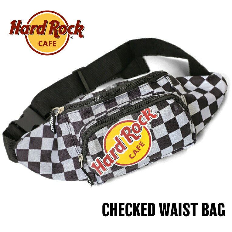 楽天IMPORT SHOP Extra ExceedHARD ROCK CAFE / ハード ロック カフェ HARD004 CHECKED WAIST BAG チェック ウエスト バッグ -全1色- カジュアル ロゴ プリント アウトドア 音楽 メンズ レディース ユニセックス ストリート 斜め掛け ミニバッグ ボディバッグ アメリカ [HARD004]