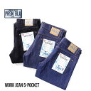 『PRISON BLUES / プリズンブルース』PRBS193 WORK JEAN 5-POCKET / ワークデニムジーンズ 5ポケット -全3色- /USA/アメリカ/DENIM/ギャランティチケット/メンズ/メタルボタン/リベット/ポケット/ネームタグ /リジッド/未洗い[PRBS193]