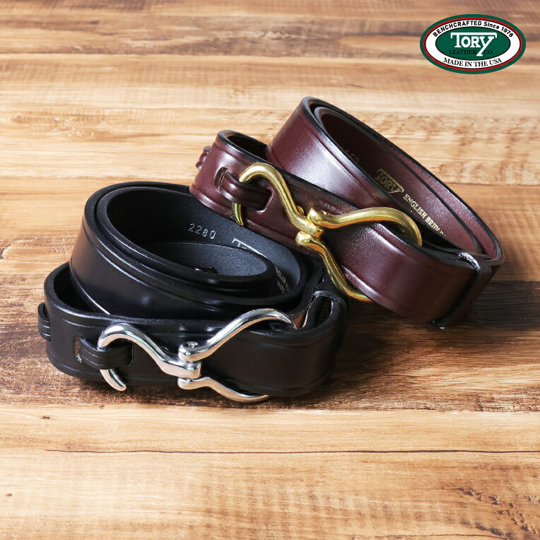 Rakuten - TORY LEATHER / トリーレザー TORY22 11/4 BRIDLE LEATHER STRAP BELT / ブライドルレザーストラップベルト -全2色- メンズ ベルト レザー ブライドルレザー ブラス 真鍮 ニッケル 革小物 アメリカ製 [TORY22]