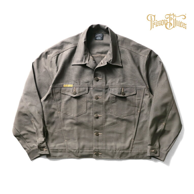 PRISON BLUES / プリズンブルース PRBS650 WESTERN JACKET / ウエスタンジャケット -全1色- メンズ ワークジャケット トラッカージャケット ワークウェア ダック生地 キャンバス生地 シンプル カジュアル アメカジ アメリカ製 