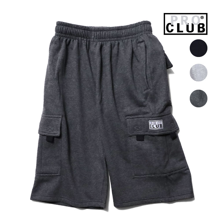 PROCLUB/プロクラブ PCB167 MEN 039 s FLEECE CARGO SHORT / メンズ フリース カーゴショーツ -全4色- カーゴパンツ カーゴポケット ワンポイント ロゴ パッチ スポーツ 保温性 メンズ 大きいサイズ スウェット 7分丈 PCB167