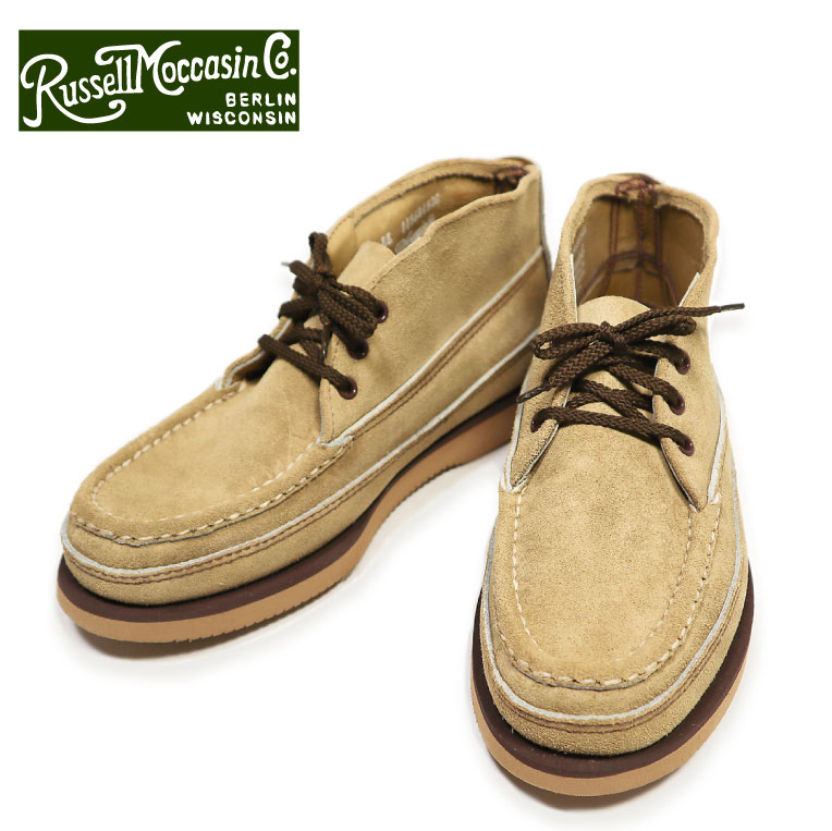 『RUSSELL MOCCASIN / ラッセルモカシン』 RMN200 SPORTING CLAY CHUKKA / スポーティング クレー チャッカ -1色- スウェード/革/ビブラムソール/アウトドア/ロゴ/ブーツ/防水/定番/USA [RMN200]