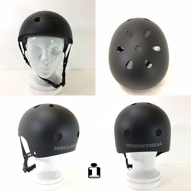 スケートボード用ヘルメット INDUSTRIAL 【 HELMET マットブラック 】リップスティック デラックス ミニ