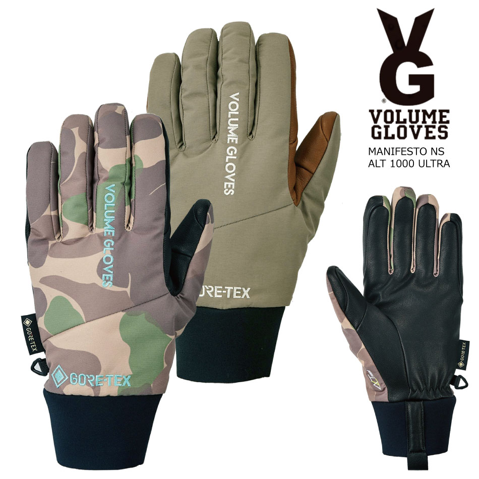 予約商品 特典あり 24-25 VOLUME Gloves MANIFESTO NS ALT 1000 Ultra Mitt GORE-TEX ボリューム レザー メンズ レディース ゴアテックス スノボ