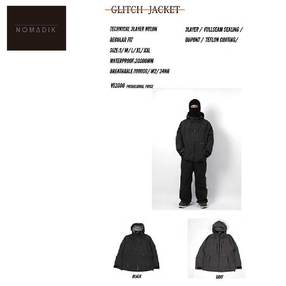 ͽ ŵ 24-25 NOMADIK Glitch Jacket Υޥǥå å 㥱å ܡɥ Υ Ԣ ¹ ƣ ޫʿ 25Snow