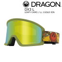 25-26 ドラゴン ボードゴーグル ディーエックススリー エル DRAGON DX3 L LEAFY CAMO / LL J.GOLD ION S08 Large Fit 予約商品 特典あり アジアンFit スノボ