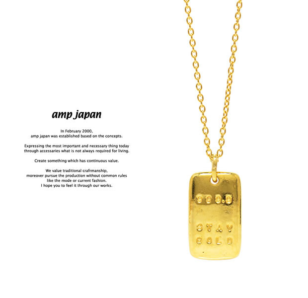 amp japan アンプジャパン 17AJK-161 999.9 STAY GOLD NecklaceAMP JAPAN シルバー ネックレス メンズ レディース