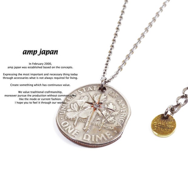 アンプジャパン amp japan 13AA-101 Dime Necklace DiamondAMP JAPAN コイン ネックレス コインネックレス メンズ レディース