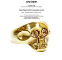amp japan アンプジャパン 8ah-163g Gold Skull ringAMP JAPAN Silver シルバー ゴールド スカル リング メンズ...