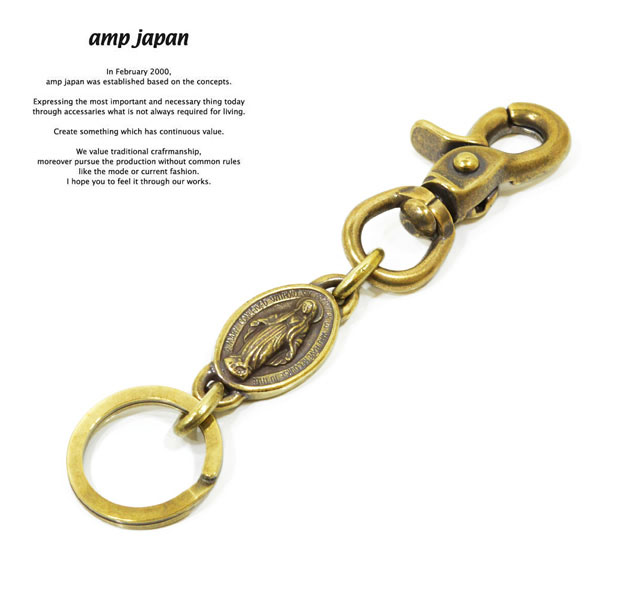 amp japan アンプジャパン 14ad-825BRS mary medal key holderAMP JAPAN Brass 真鍮 マリア キーホルダー メンズ レディース