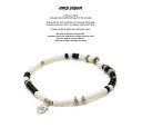 amp japan AvWp 17AHK-411 Round White Bone Bracelet -onyx-AMP JAPAN ^J Vo[ IjLX VR uXbg Y fB[X