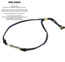 amp japan アンプジャパン 13AH-261 Braid Waxed Cord Bracelet Arrow AMP JAPAN アロー インディゴ ブ...