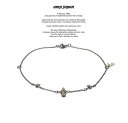 amp japan アンプジャパン 16AC-410 Narrow Black Chain Bracelet Anklet -Petite Marie-AMP JAPAN silver シルバー マリア スター チェーン ブレスレット アンクレット メンズ レディース