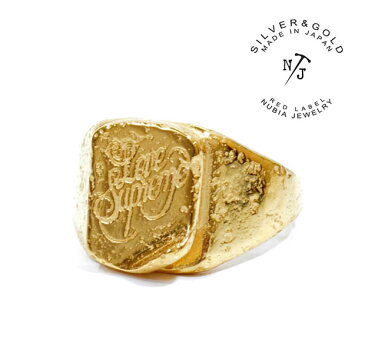 NURK-10/GP LOVE SUPREMENUBIA/ヌビアsilver ring/シルバーリングK18ゴールドメッキ/Goldメンズレディースアクセサリー