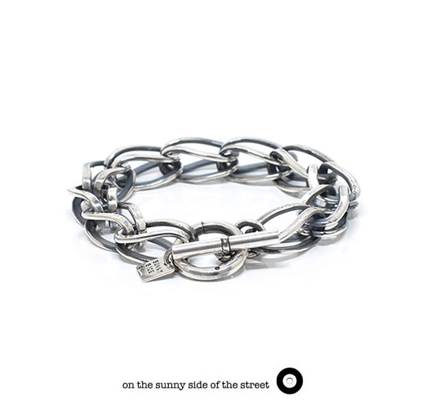 on the sunny side of the street オンザサニーサイドオブザストリート710-156B Leaf Chain Bracelet シルバー バングル シンプル メンズ レディース