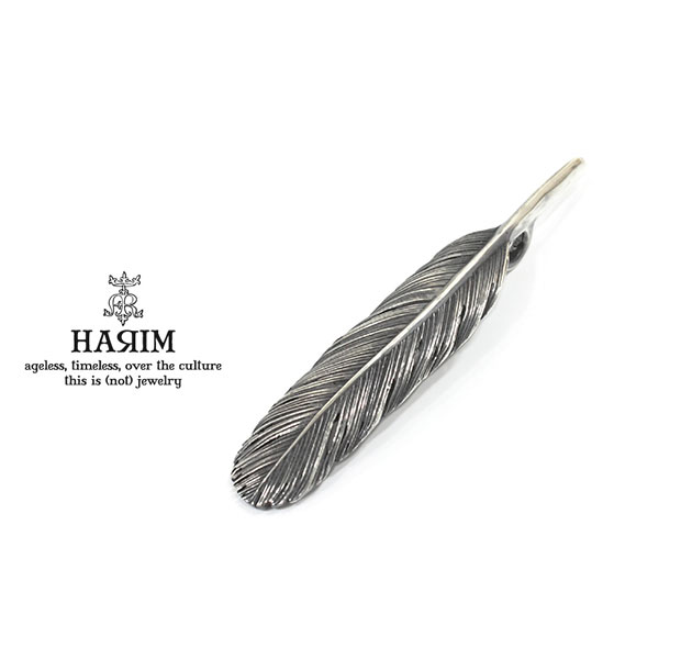 HARIM ハリム HRT006BK Feather Pendant /M 【RIGHT】Silver シルバー フェザー ペンダント トップ メ..