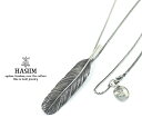 HARIM n HRT006BK Feather Necklace /M yRIGHTzSilver Vo[ tFU[ lbNX Y fB[X