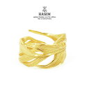 HARIM n HRR015Gold Owl feather ringS[h tFU[ O