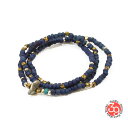 Sunku/39/サンクSK-014 Indigo Dye Beads Necklace & Bracelet(S Beads) アンティークビーズブレスレットNecklace/ネックレスSilver925/シルバー/BRASS/真鍮アンティーク/ターコイズ/Turquoiseアクセサリー