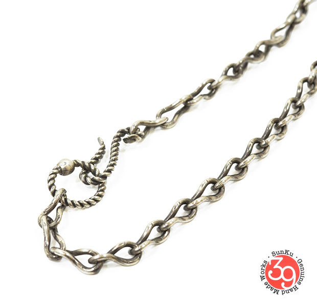 Sunku/39サンクSK-062 Handmade Twisted Chain Necklace 55cmネックレス/NecklaceSilver925/シルバーアンティークメンズ/レディースアクセサリー【あす楽対応】