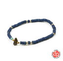 Sunku/39サンクSK-081 Indigo Dye Beads Anklet アンティークビーズアンクレットAnklet/アンクレットSilver925/シルバー/BRASS/真鍮アンティークメンズ/レディースアクセサリー