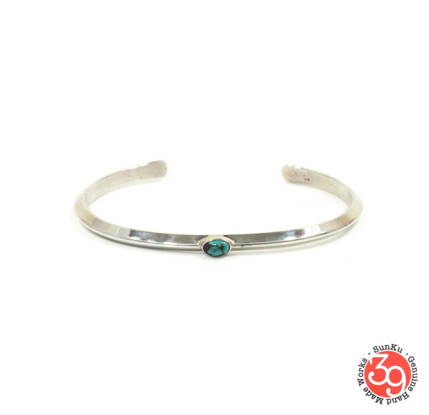 Sunku 39 サンク SK-193 Triangle Bangle (S)W/Turquoise シルバー バングル シンプル ターコイズ メンズ レディース ペア