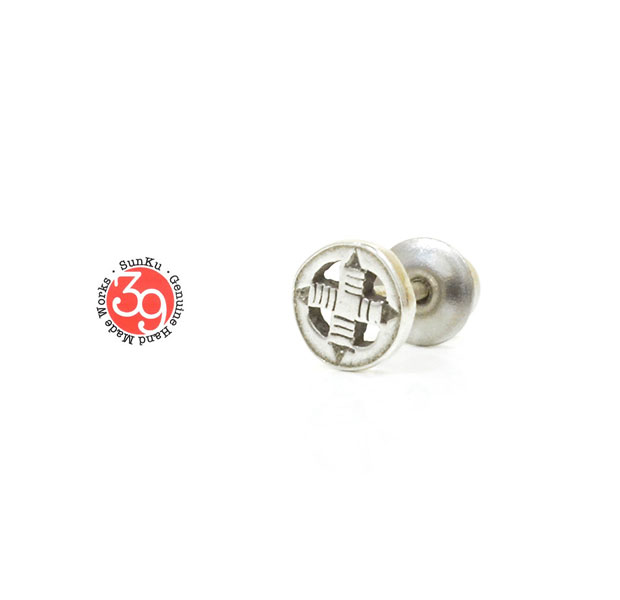 Sunku 39 サンク SK-196 MDW Silver Pierce Silver シルバー シンプル メディスン ホイール ピアス メンズ レディース