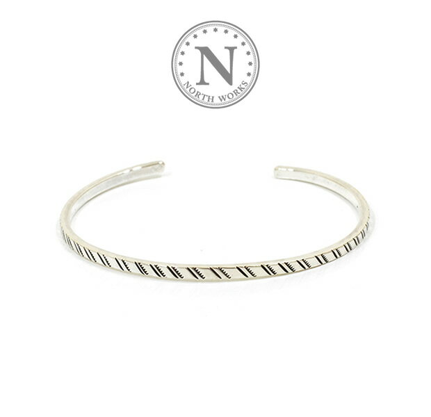 ノースワークス W-045 900Silver Square Narrow Cuff Bracelet バングル