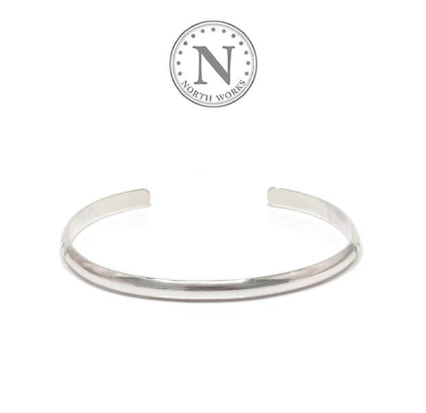ノースワークス NORTH WORKS W-305 Stamped Bangle　Silver シルバー クロス バングル