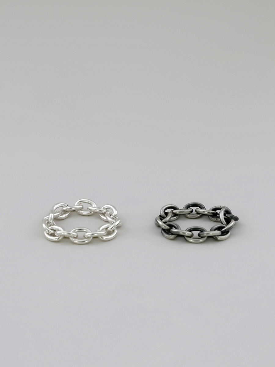 UNKNOWN. アンノウン U039 " CHAIN2 " L RING / SILVER シルバー チェーン リングシンプル メンズ レデ..