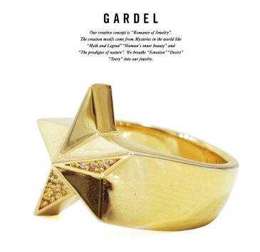GARDEL ガーデル gdr066 SPARKLING STAR RING リング/RINGK18 GOLD/ゴールドSTAR/スターメンズ/レディース/ペアアクセサリー/ジュエリー