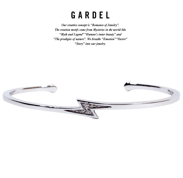 GARDEL　ガーデルgdb037Mr.Children桜井和寿さん愛用イナズマ/バングルBRACELET/ブレスレットsilver925/シルバー/ダイヤモンド/シンプルメンズ/レディース/アクセサリー