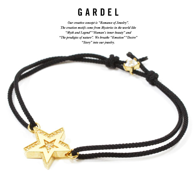 GARDEL ガーデル gdb056 STAR RIGHT BRACELET ブレスレット/BRACELETSTAR/スターK18 GOLD/ゴールドメンズ/レディースアクセサリー/ジュエリー