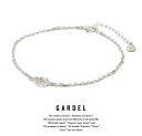 GARDEL ガーデルGDA002SシンプルAnklet/アンクレット/BRACELET/ブレスレットsilver925/シルバー/スカル/SKULLジルコニア/メンズ/レディース/アクセサリー