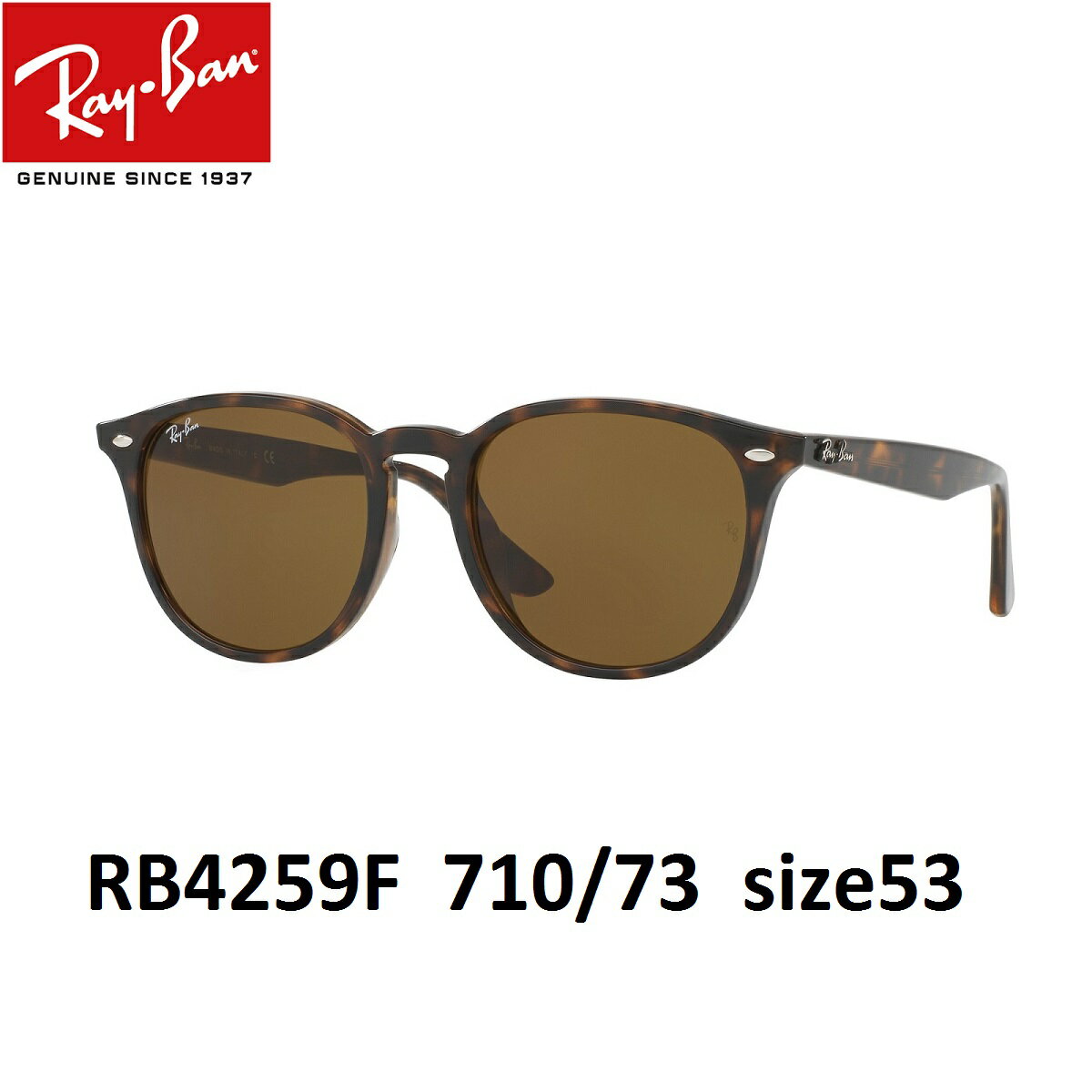 レイバン サングラス Ray-Ban 大きめラウンド 軽量サングラスRB4259F 710/73（53）メンズ レディース 男女兼用 丸メガネ