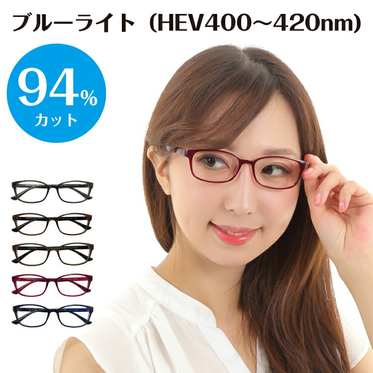 度なし 伊達メガネ スーパーブルーライトカット 94% ブルーライトカットメガネ ウエリントン ウェリントン 小さめ 軽量 形状記憶 UVカット 紫外線カット ...