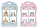 ミニヘアクリップ4P うさぎ&モモンガ ちいかわ&ハチワレ ヘアピン ヘアクリップ 前髪 髪留め 髪飾り ヘアアクセサリー グッズ キャラクター 女の子 かわいい おしゃれ
