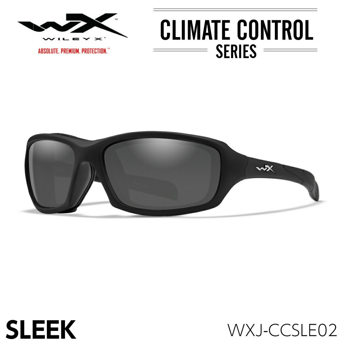 WILEY X （ワイリーX）サングラス WX SLEEK WXJ-CCSLE02 米軍 ミリタリー 耐衝撃性 バイク