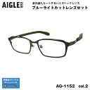 大きいサイズ 伊達 ダテメガネ AG-1152 col.2 54mm エーグル AIGLE 可動式テンプル UVカット ブルーライトカット BIG ワイド 大きい顔 大柄