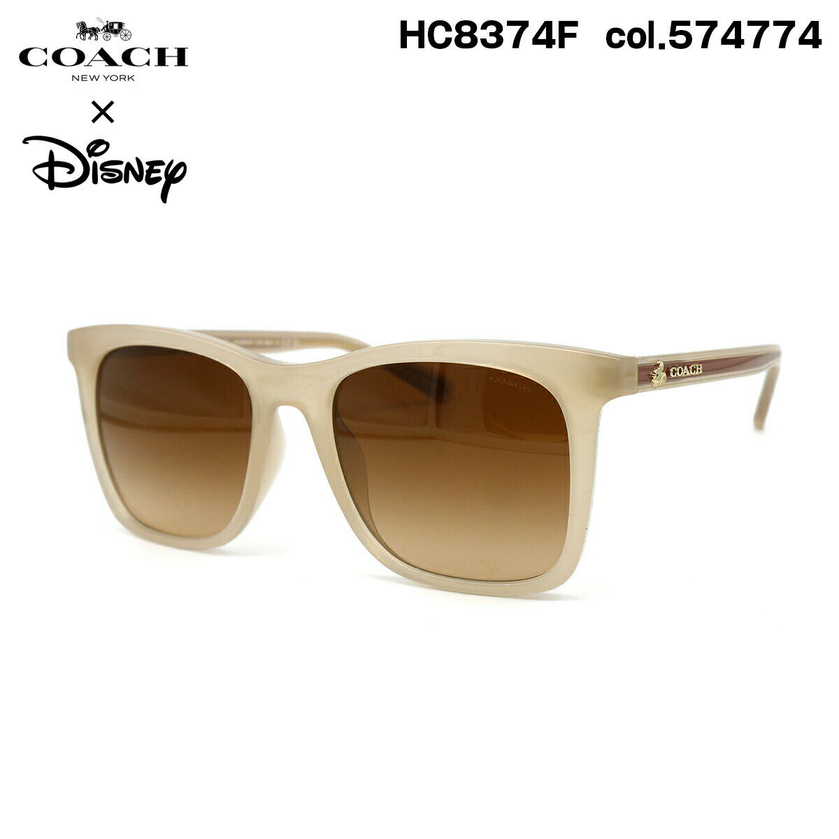 COACH - コーチ サングラス HC8374F col.574774 54mm COACH ディズニー カプセルコレクション UVカット 国内正規品