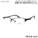 大きいサイズ メガネ FE-012 col.3 57mm ファーイースト FAR EAST チタン フレーム BIG ワイド 大きい顔 大柄(4)