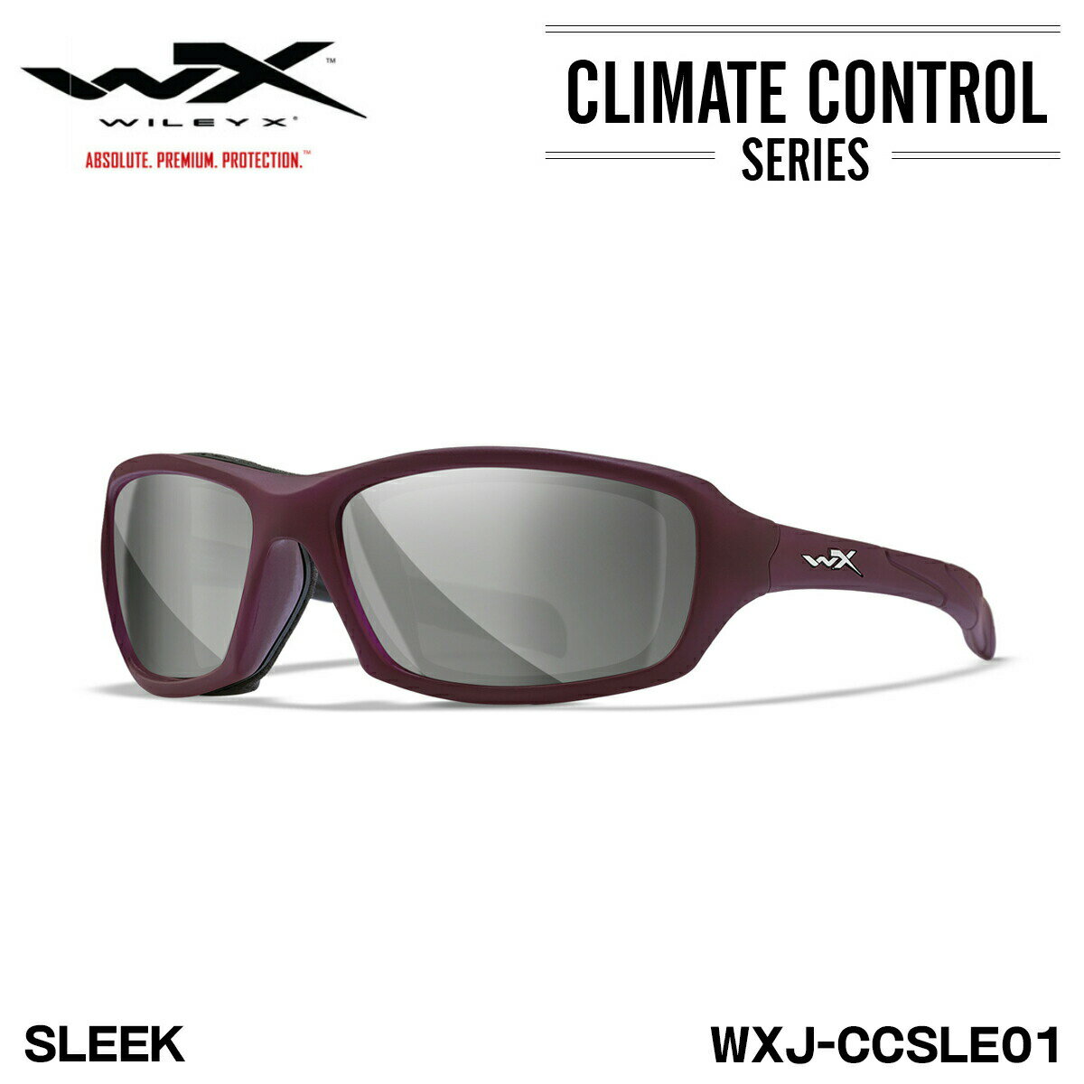 ワイリーエックス スリーク サングラス WXJ-CCSLE01 WILEY X WX SLEEK マットバイオレット シルバーフラッシュ