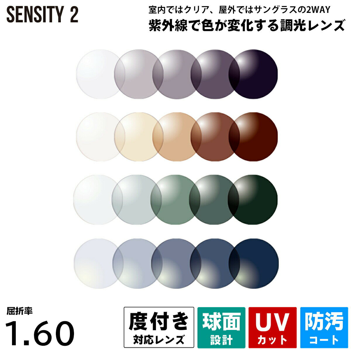 դ Ĵ 󥷥ƥ2 HOYA SENSITY2  HL60 ϥå160 21 UVå ץ饹å